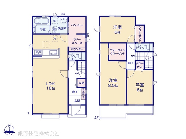 G00378853 東京都小平市小川町１丁目 新築一戸建て 5390万円【間取図】