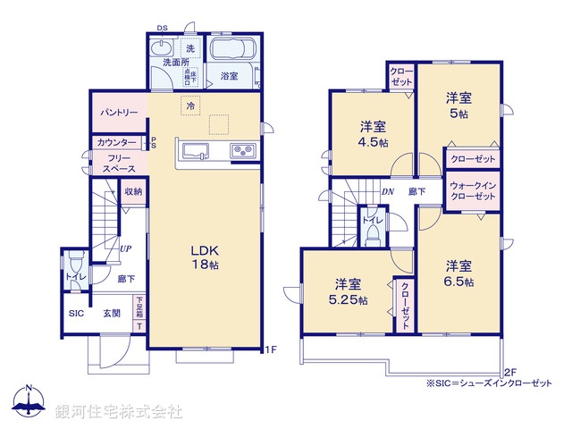 G00378854 東京都小平市小川町１丁目 新築一戸建て 5390万円【間取図】