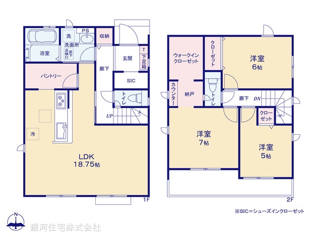 G00378857 東京都小平市小川町１丁目 新築一戸建て 4590万円【間取図】