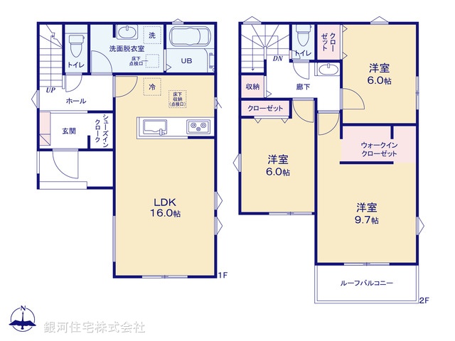 G00378881 神奈川県藤沢市亀井野 新築一戸建て 4790万円【間取図】