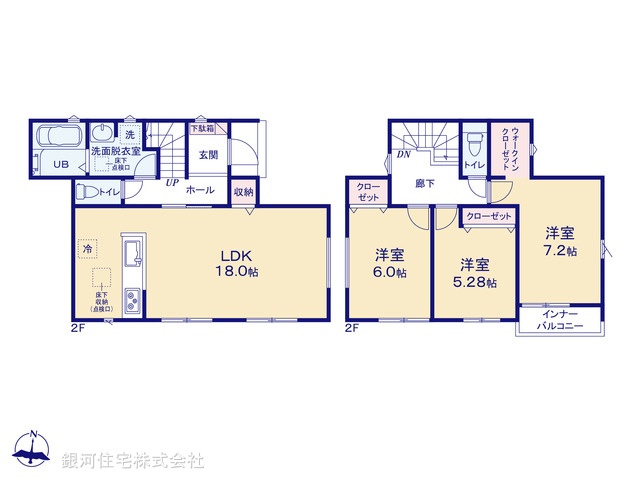 G00378923 東京都町田市矢部町 新築一戸建て 3680万円【間取図】