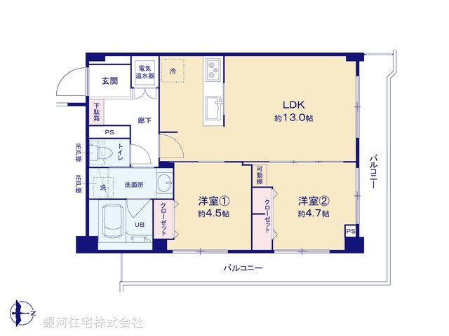 G00378925 東京都江東区東陽５丁目 中古マンション 4580万円【間取図】