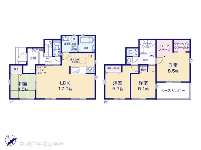 G00378929 神奈川県横浜市泉区下和泉３丁目 新築一戸建て 4680万円【間取図】