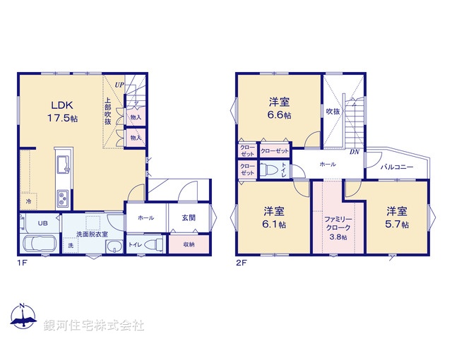G00378957 神奈川県横浜市戸塚区戸塚町 新築一戸建て 4180万円【間取図】