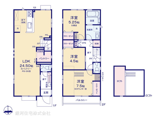 G00378967 東京都東大和市湖畔３丁目 新築一戸建て 3680万円【間取図】