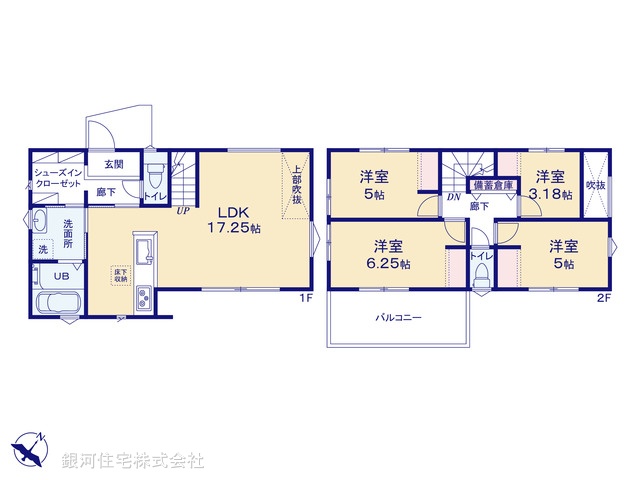G00378994 東京都府中市住吉町１丁目 新築一戸建て 5490万円【間取図】