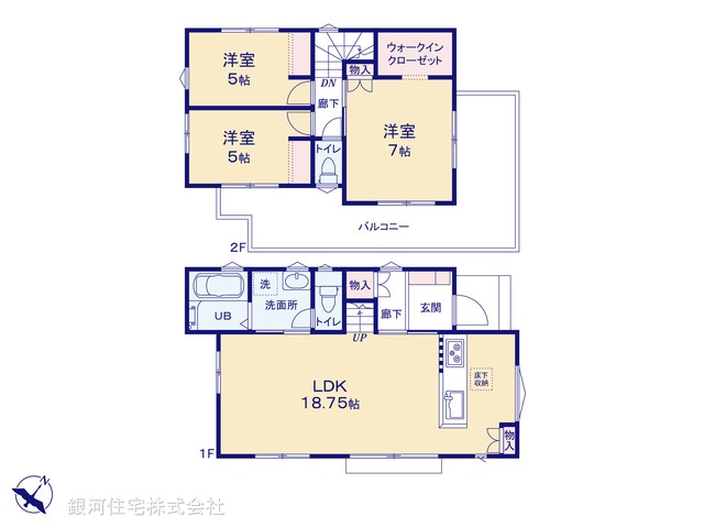 G00378995 東京都府中市住吉町１丁目 新築一戸建て 5790万円【間取図】