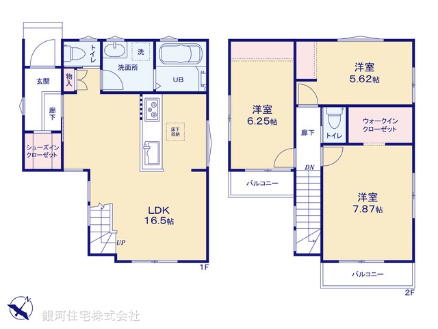 G00378997 東京都府中市住吉町１丁目 新築一戸建て 4990万円【間取図】