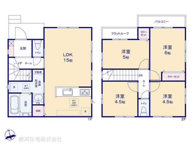 G00379019 東京都小金井市貫井南町１丁目 新築一戸建て 6590万円【間取図】