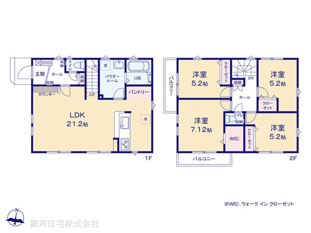 G00379030 神奈川県藤沢市善行坂２丁目 新築一戸建て 5699万円【間取図】