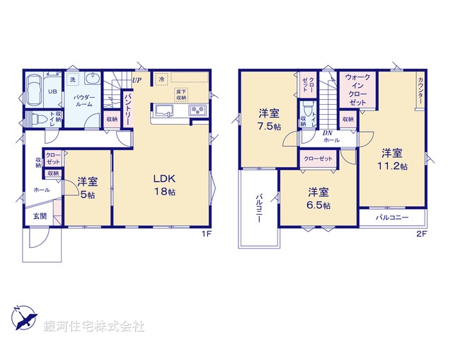 G00379036 神奈川県鎌倉市今泉台３丁目 新築一戸建て 5399万円【間取図】