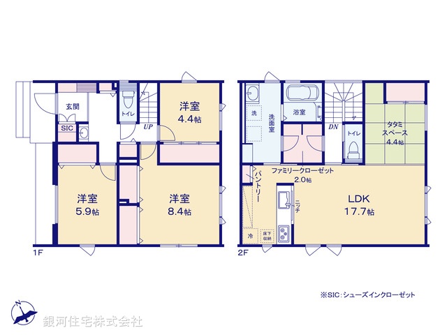 G00379038 千葉県千葉市稲毛区萩台町 新築一戸建て 4380万円【間取図】