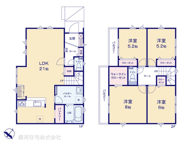 G00379043 神奈川県鎌倉市今泉台７丁目 新築一戸建て 5099万円【間取図】