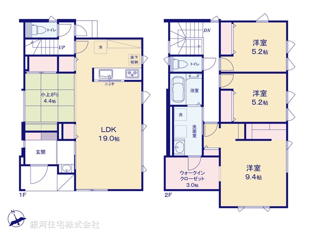 G00379056 千葉県千葉市稲毛区萩台町 新築一戸建て 4680万円【間取図】