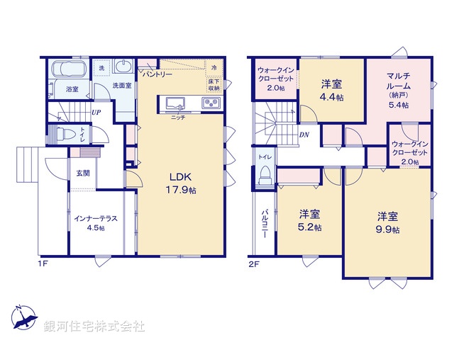G00379057 千葉県千葉市稲毛区萩台町 新築一戸建て 4380万円【間取図】