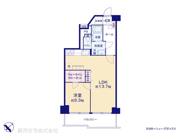 G00379095 東京都調布市多摩川１丁目 中古マンション 2198万円【間取図】