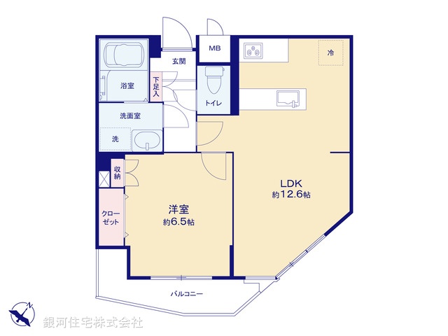 G00379156 神奈川県横浜市戸塚区汲沢４丁目 中古マンション 1290万円【間取図】