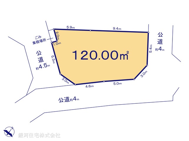 G00379166 神奈川県相模原市南区鵜野森３丁目 土地(建築条件付土地) 4390万円【区画図】