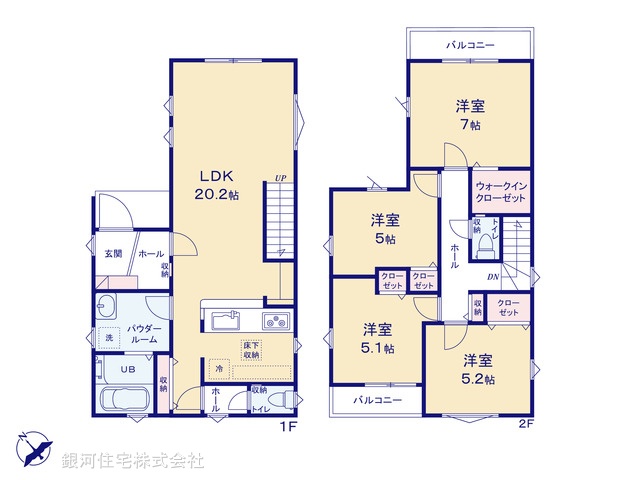 G00379182 神奈川県相模原市中央区中央３丁目 新築一戸建て 4699万円【間取図】