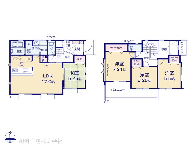 G00379206 神奈川県横浜市青葉区黒須田 新築一戸建て 6690万円【間取図】
