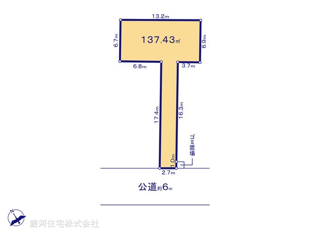 G00379219 神奈川県相模原市中央区千代田１丁目 土地(建築条件付土地) 2560万円【区画図】