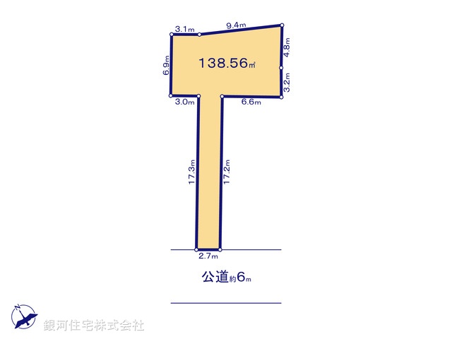 G00379220 神奈川県相模原市中央区千代田１丁目 土地(建築条件付土地) 2560万円【区画図】