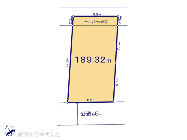 G00379228 神奈川県川崎市多摩区東三田３丁目 土地 3680万円【区画図】