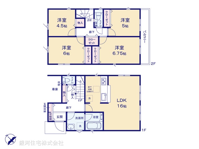 G00379229 東京都町田市鶴川４丁目 新築一戸建て 3980万円【間取図】