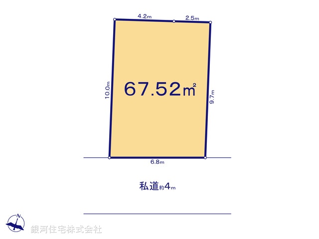 G00379244 東京都板橋区坂下１丁目 土地 5570万円【区画図】