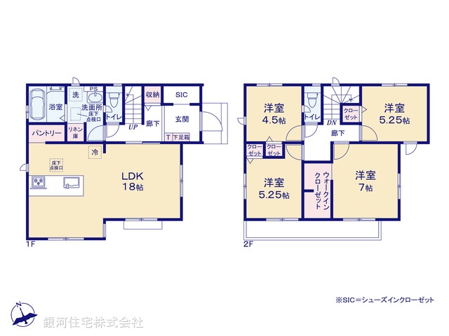 G00379254 東京都日野市新町２丁目 新築一戸建て 5480万円【間取図】