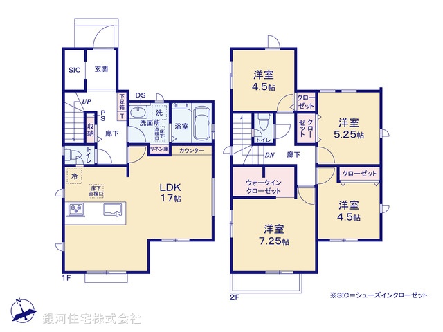 G00379257 東京都日野市新町２丁目 新築一戸建て 5280万円【間取図】