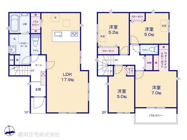 G00379302 神奈川県逗子市沼間３丁目 新築一戸建て 4190万円【間取図】