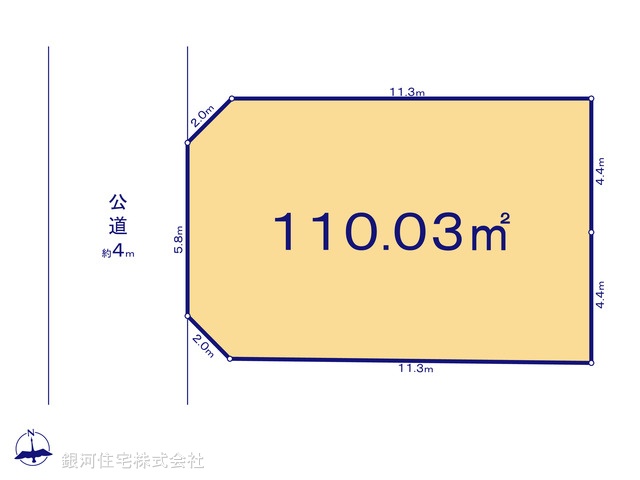 G00379304 東京都小平市小川西町５丁目 土地(建築条件付土地) 4180万円【区画図】