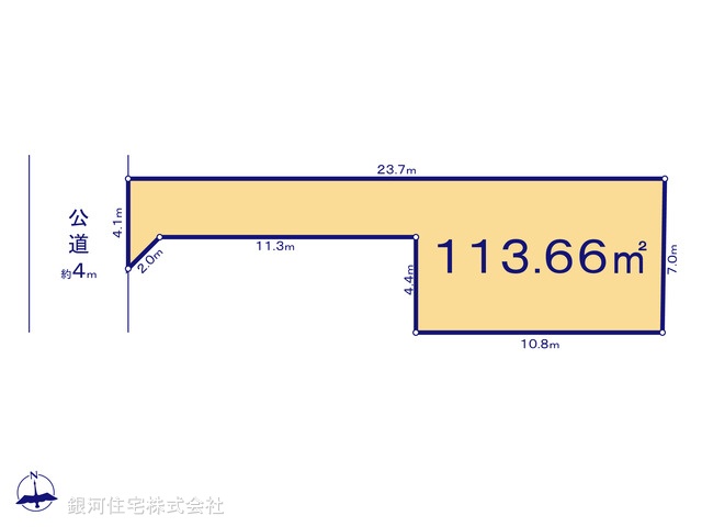 G00379305 東京都小平市小川西町５丁目 土地(建築条件付土地) 3650万円【区画図】