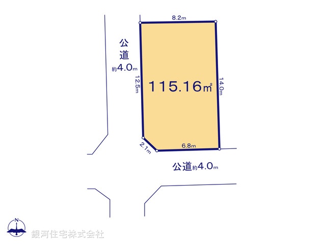 G00379322 神奈川県横須賀市浦上台３丁目 土地 2260万円【区画図】