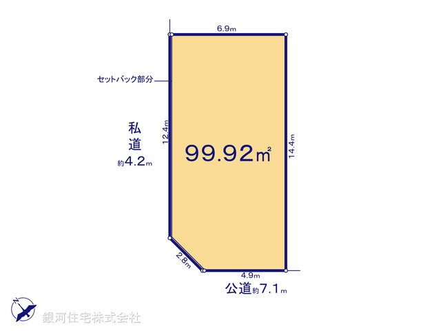 G00379333 埼玉県春日部市一ノ割３丁目 土地 1680万円【区画図】