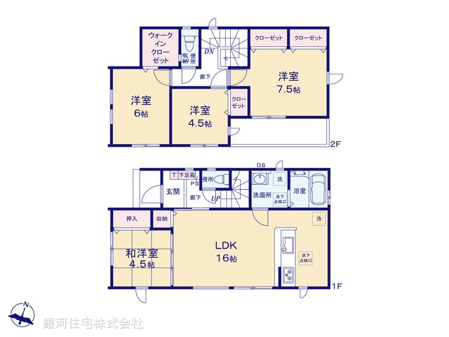 G00379364 埼玉県川口市大字藤兵衛新田 新築一戸建て 4499万円【間取図】