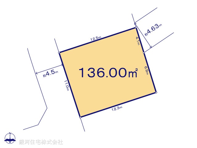 G00379374 神奈川県秦野市東田原 土地 1350万円【区画図】