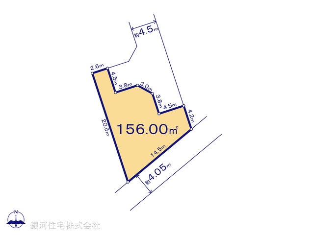 G00379375 神奈川県秦野市東田原 土地 1450万円【区画図】