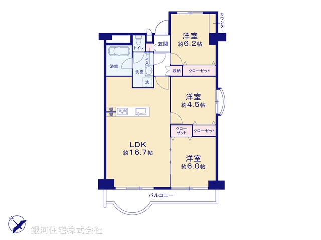 G00379403 埼玉県さいたま市南区白幡３丁目 中古マンション 3198万円【間取図】