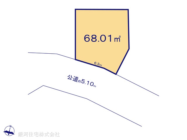 G00379412 神奈川県横浜市港南区港南２丁目 土地(建築条件付土地) 4080万円【区画図】