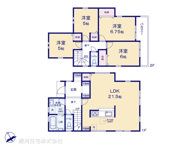 G00379454 神奈川県横浜市戸塚区南舞岡３丁目 新築一戸建て 5980万円【間取図】