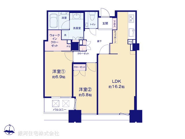 G00379467 東京都中央区佃２丁目 中古マンション 1億4690万円【間取図】