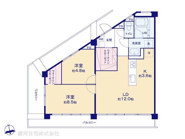 G00379471 東京都杉並区井草１丁目 中古マンション 4380万円【間取図】