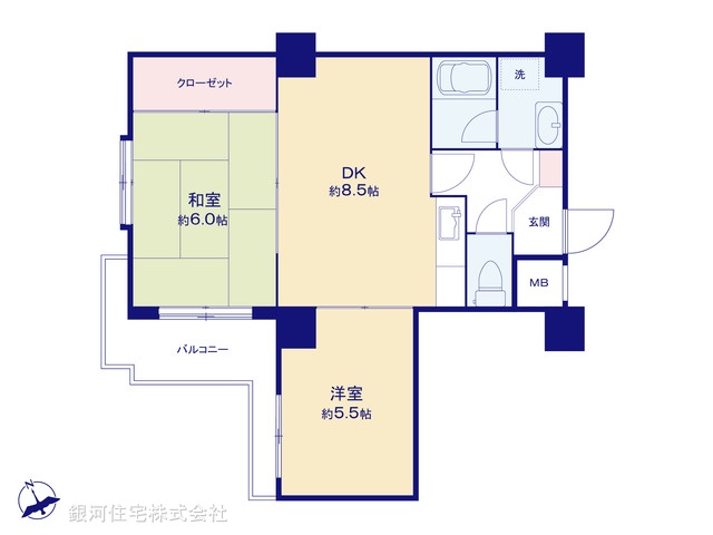 G00379476 東京都小平市花小金井南町１丁目 中古マンション 1780万円【間取図】