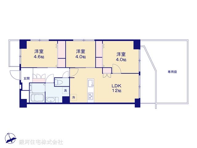 G00379479 東京都北区堀船３丁目 中古マンション 3980万円【間取図】