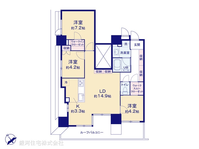 G00379485 東京都文京区根津１丁目 中古マンション 1億2480万円【間取図】