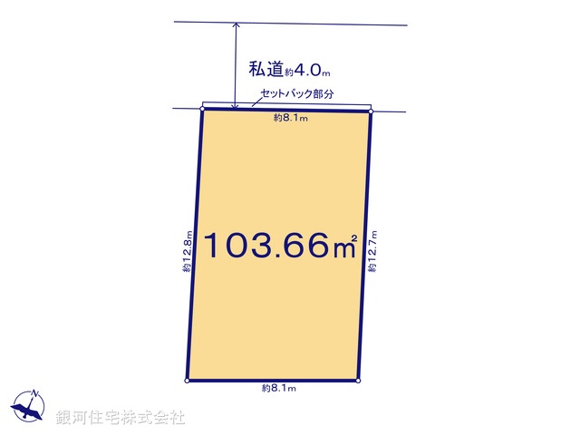 G00379546 東京都杉並区和泉４丁目 土地 7400万円【区画図】