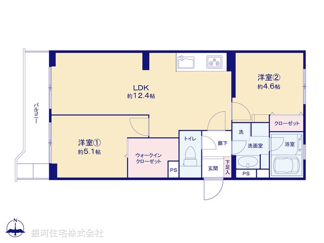 G00379549 東京都練馬区中村北２丁目 中古マンション 2690万円【間取図】