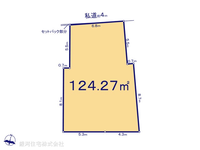 G00379551 東京都日野市大坂上２丁目 土地 3580万円【区画図】